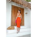 Vestido Longuete Tricot Modal Costa Aberta Nadador Look Para Carnaval